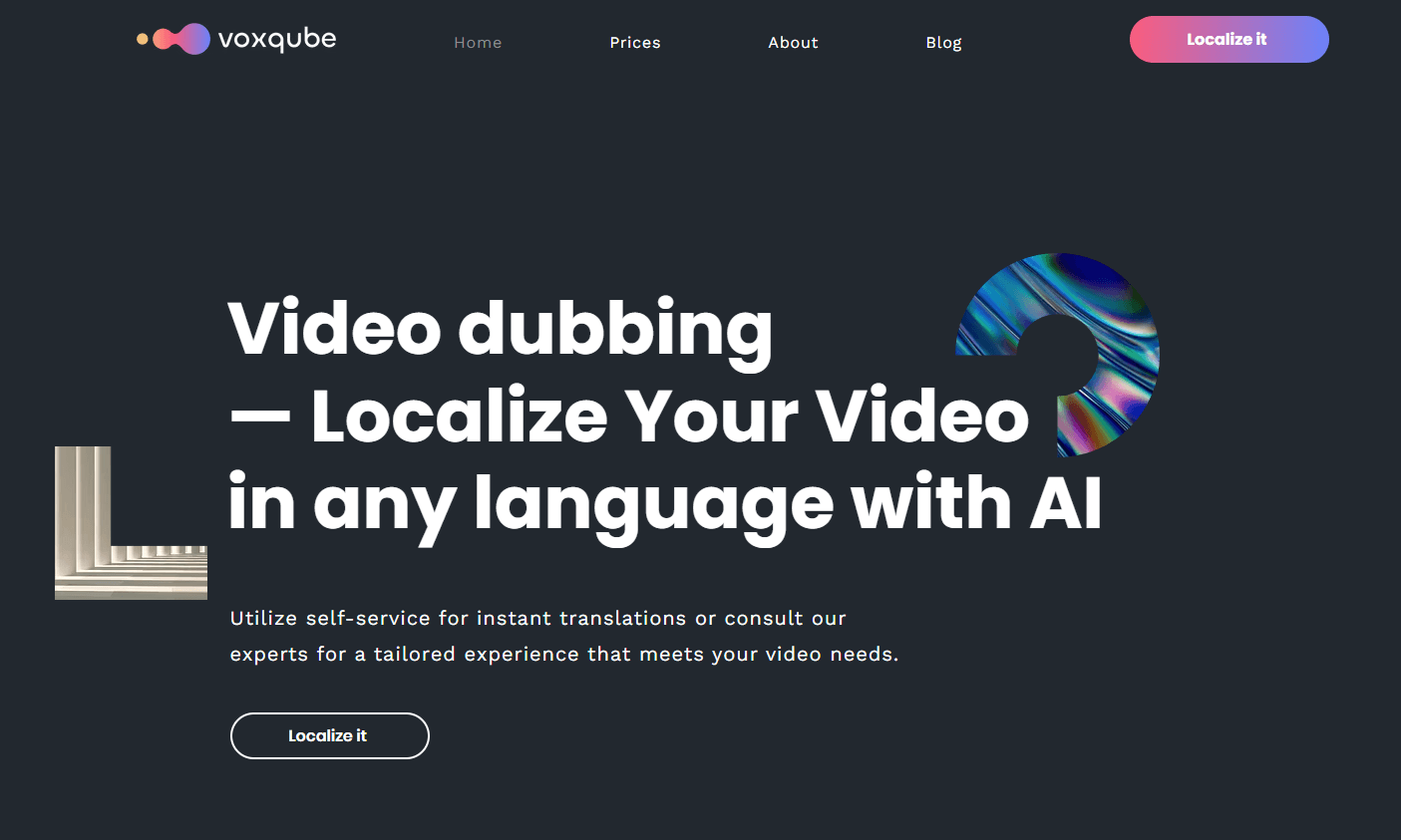 Voxqube Homepage