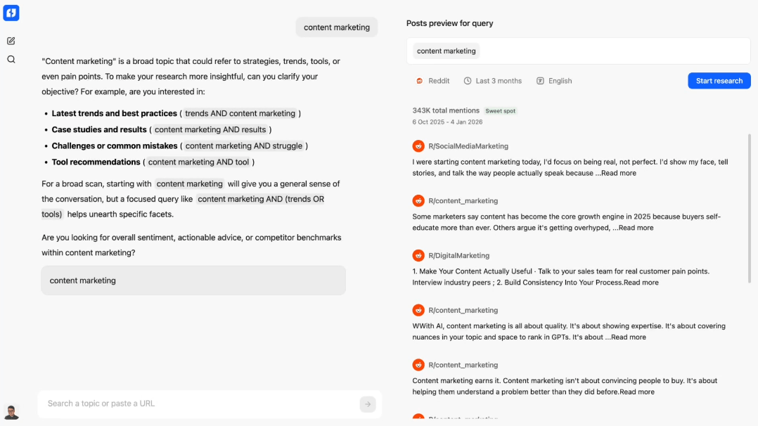 Buzzabout search workflow screen