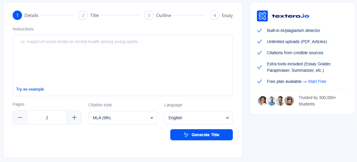 Textero Essay With Real Citations