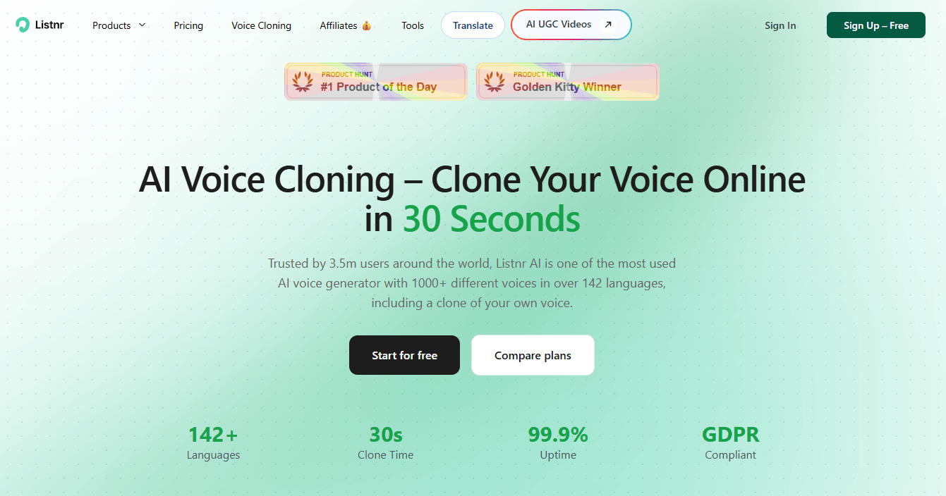 Listnr Voice Cloning