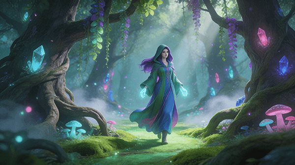 Fantasy Forest with Character