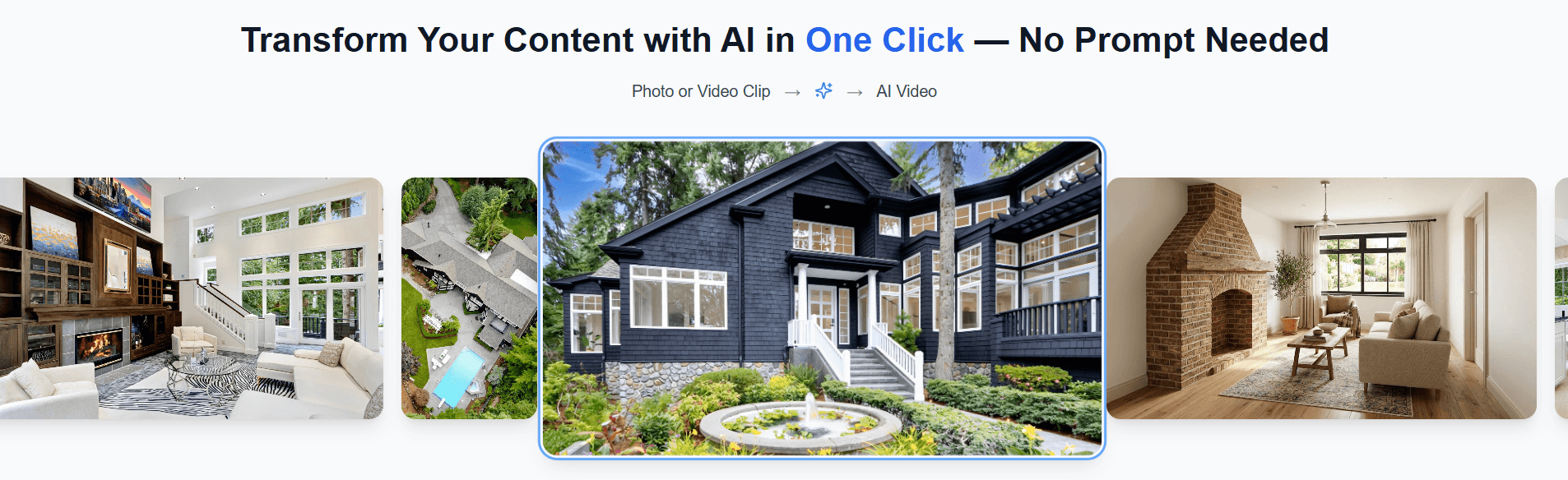 VideoGuru transform content with AI section