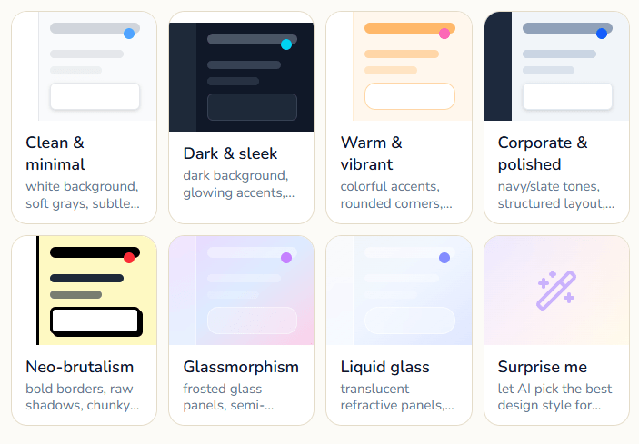 Pabble UI style picker