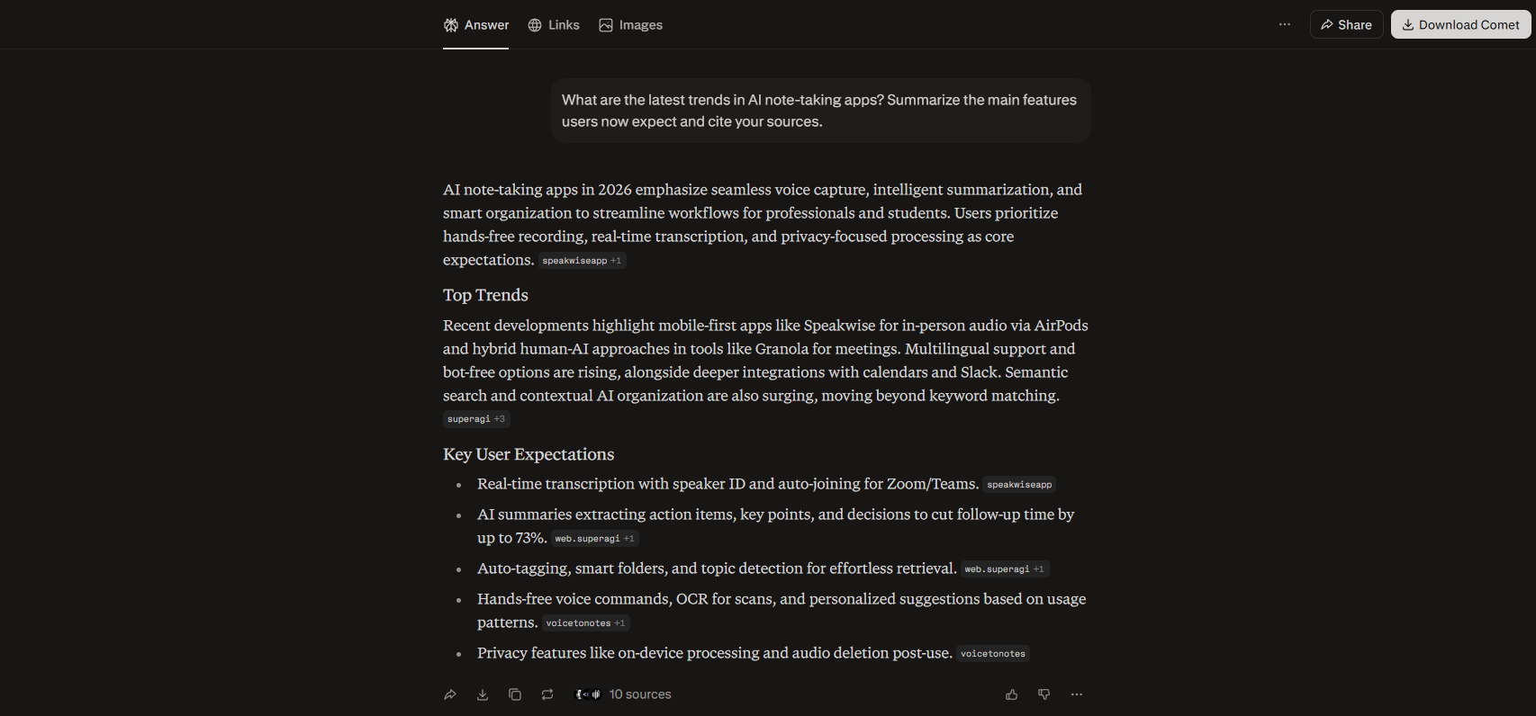 Perplexity Cited Answer