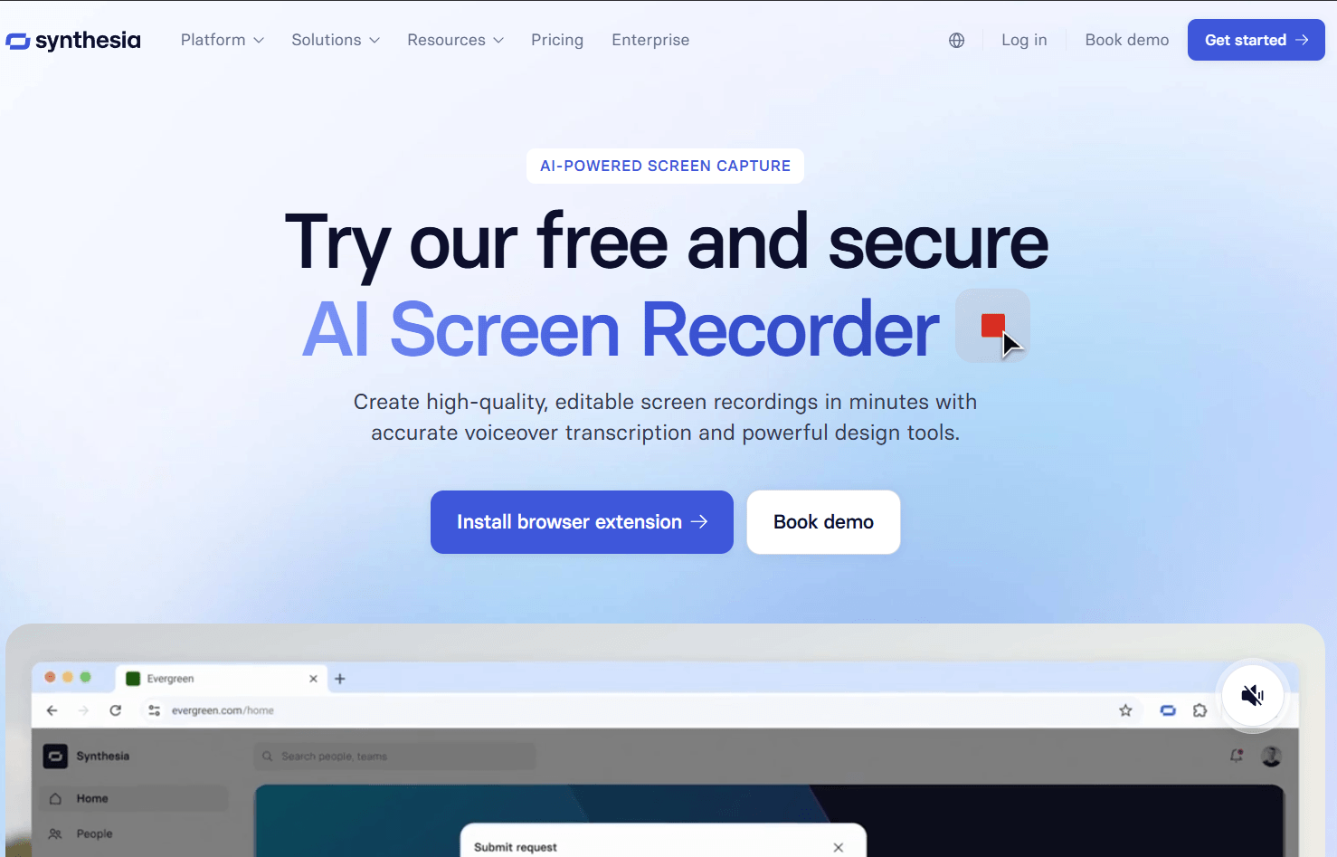 Synthesia screen recorder