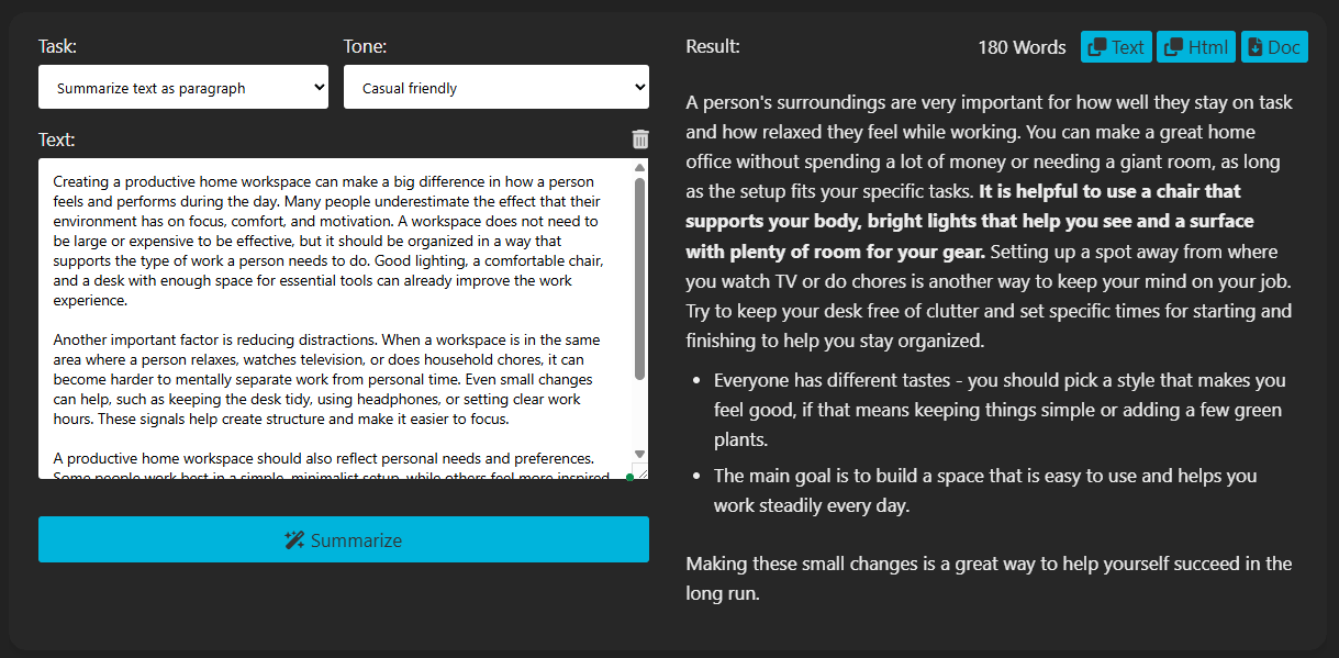 Textbuddy Paragraph Summary