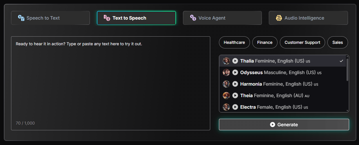 Deepgram Text to Speech