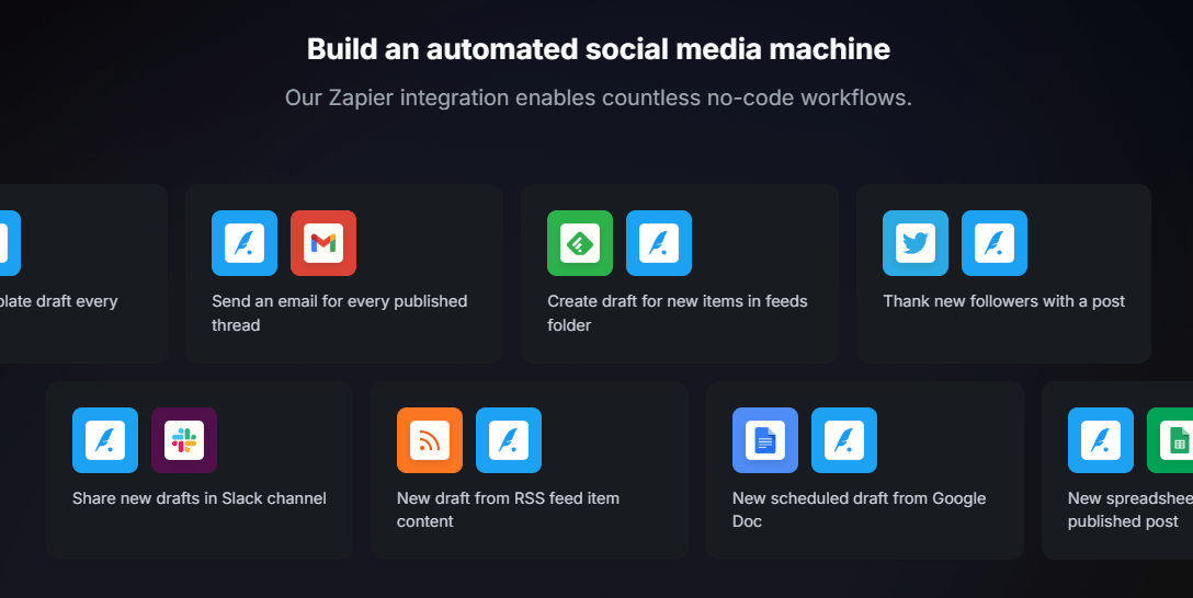 Typefully Zapier automation workflows
