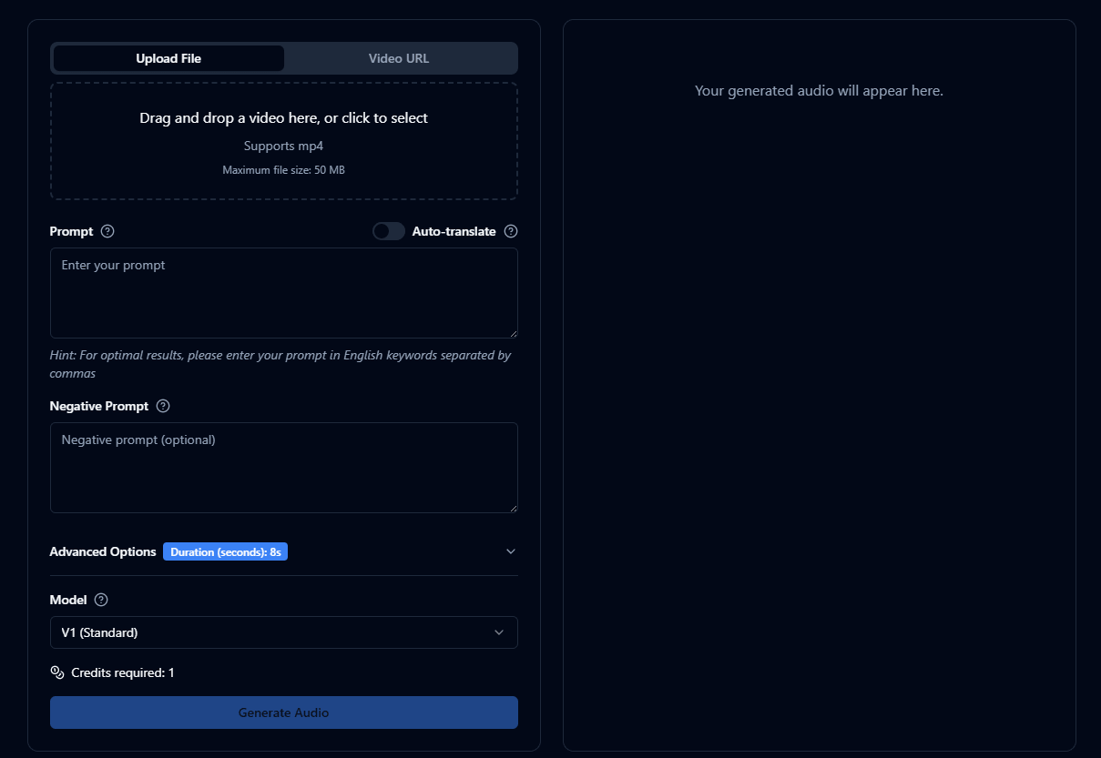 MM Audio Video-to-Audio