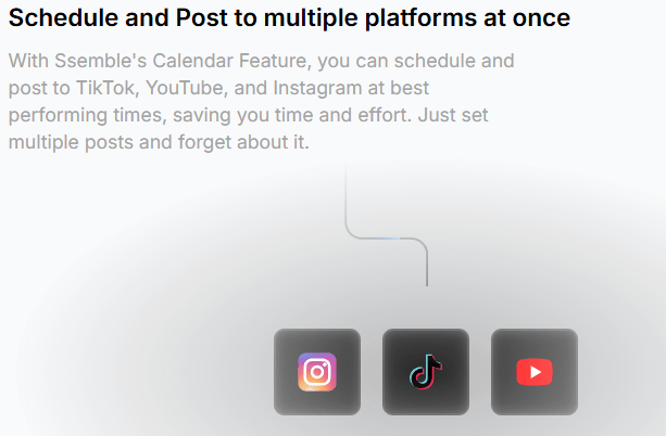 Ssemble schedule and post feature section