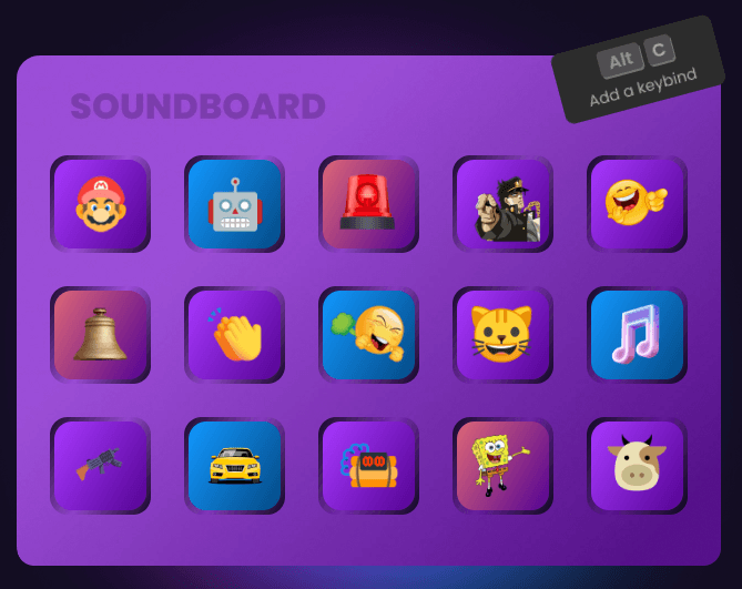 VoiceTrans soundboard grid