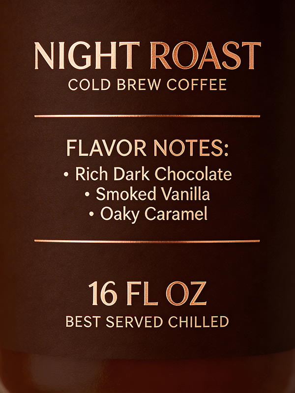 Cold Brew Bottle Label