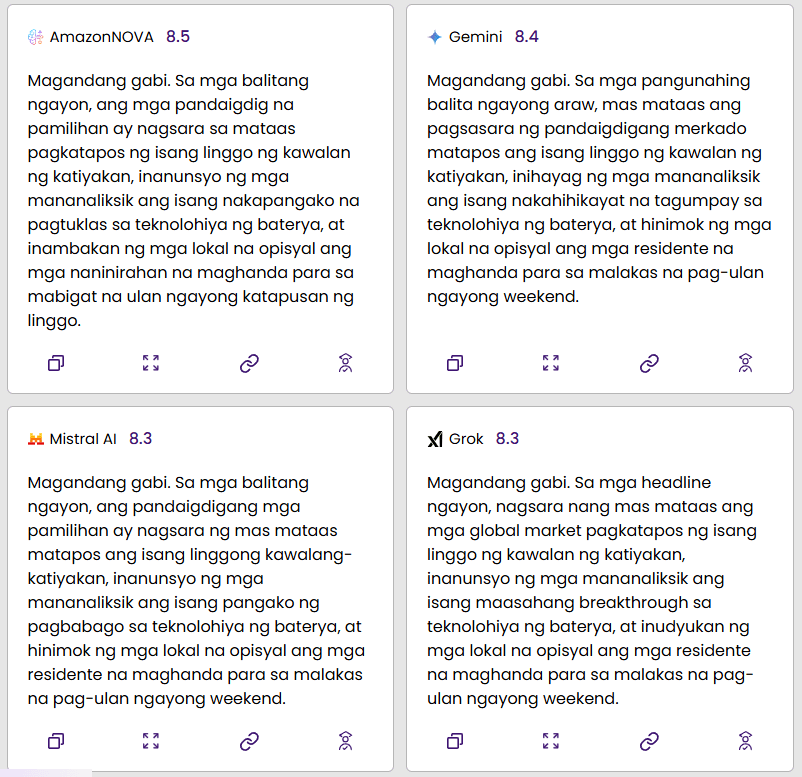 MachineTranslation.com Gemini and Grok Comparison