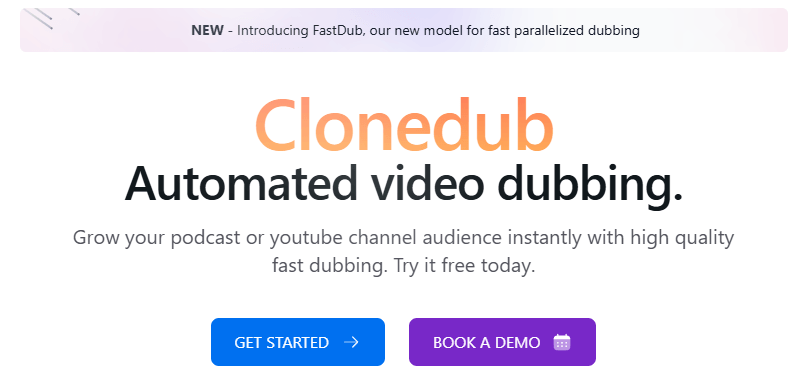 CloneDub Homepage