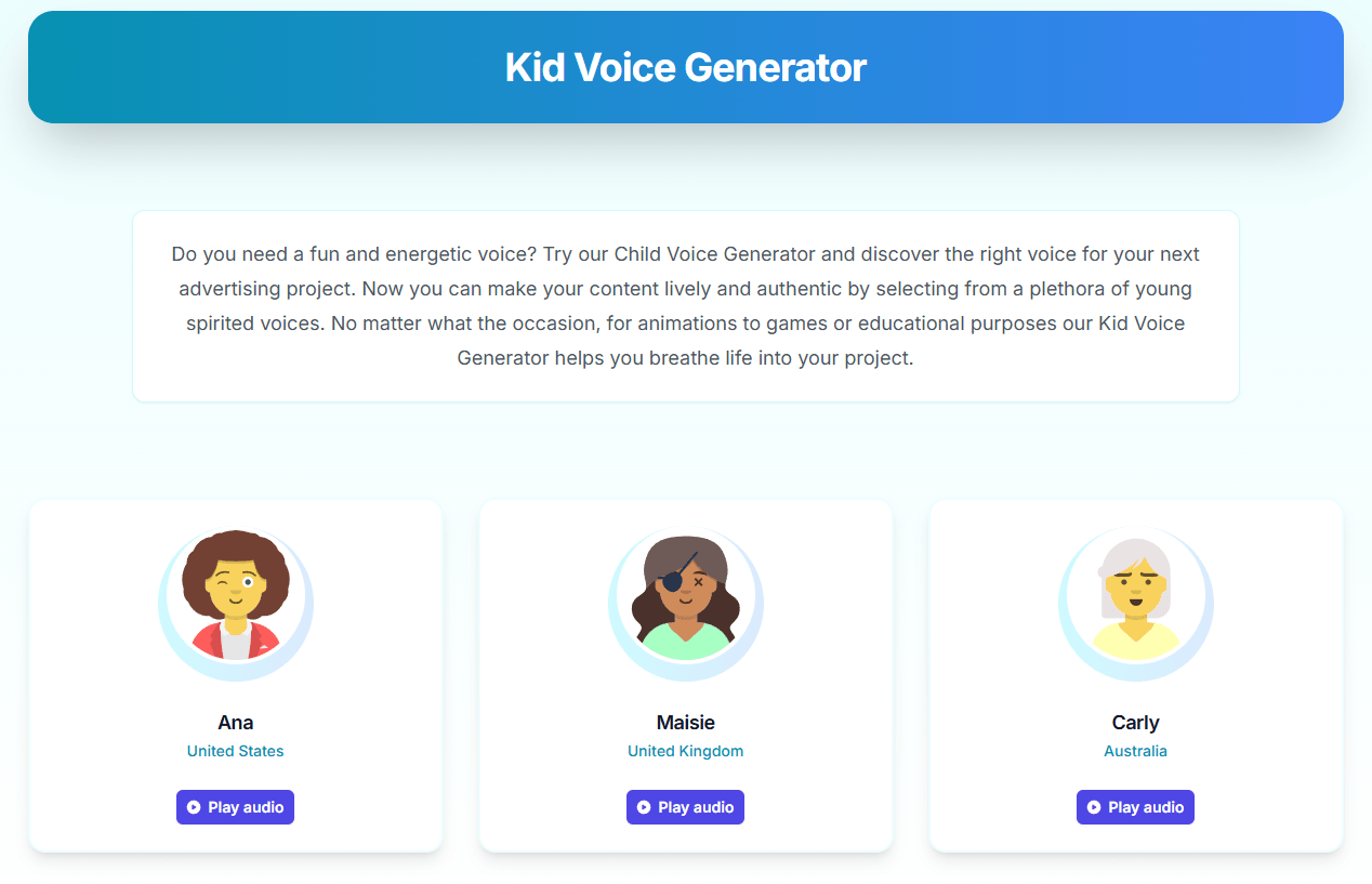Voxify Kids AI Voices