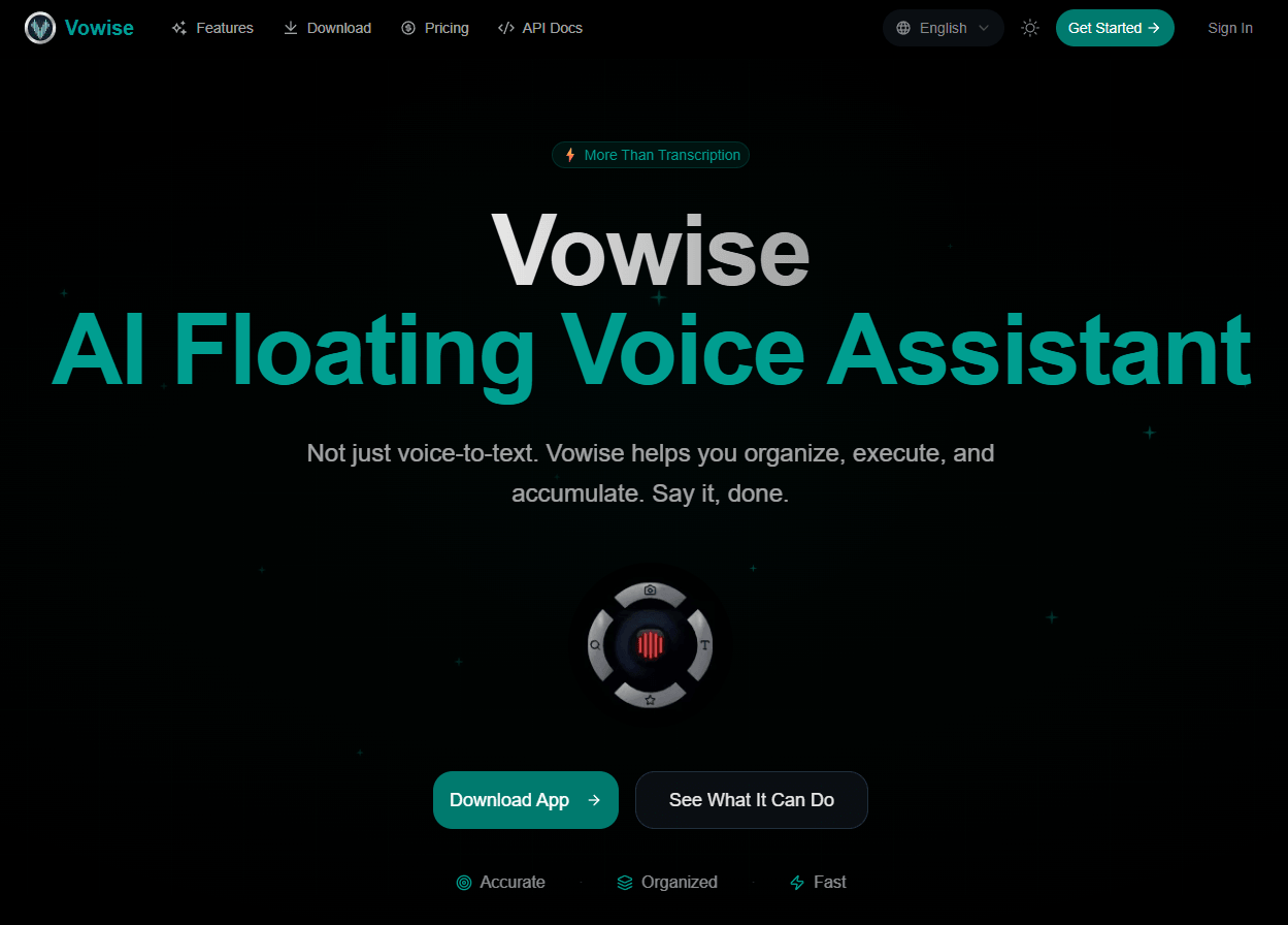 Vowise Homepage