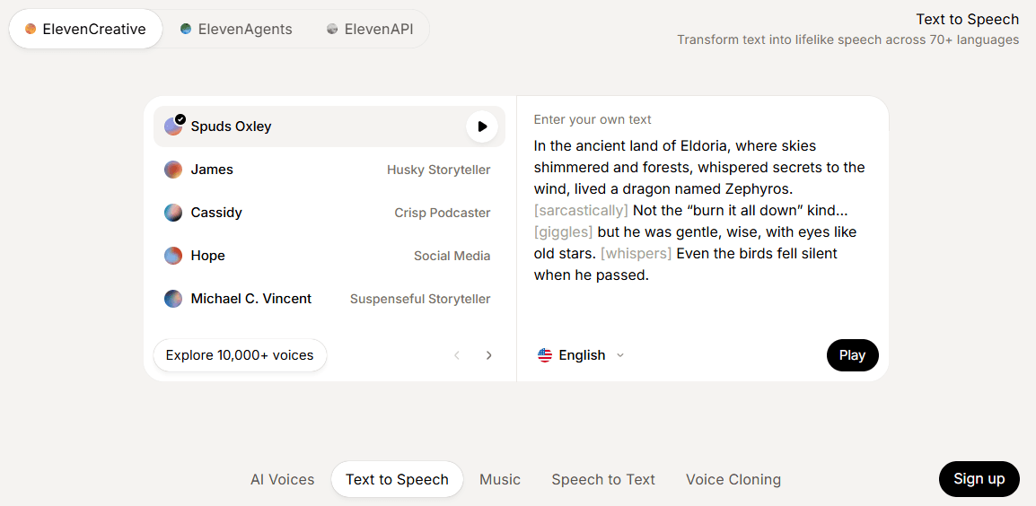 ElevenLabs Text to Speech
