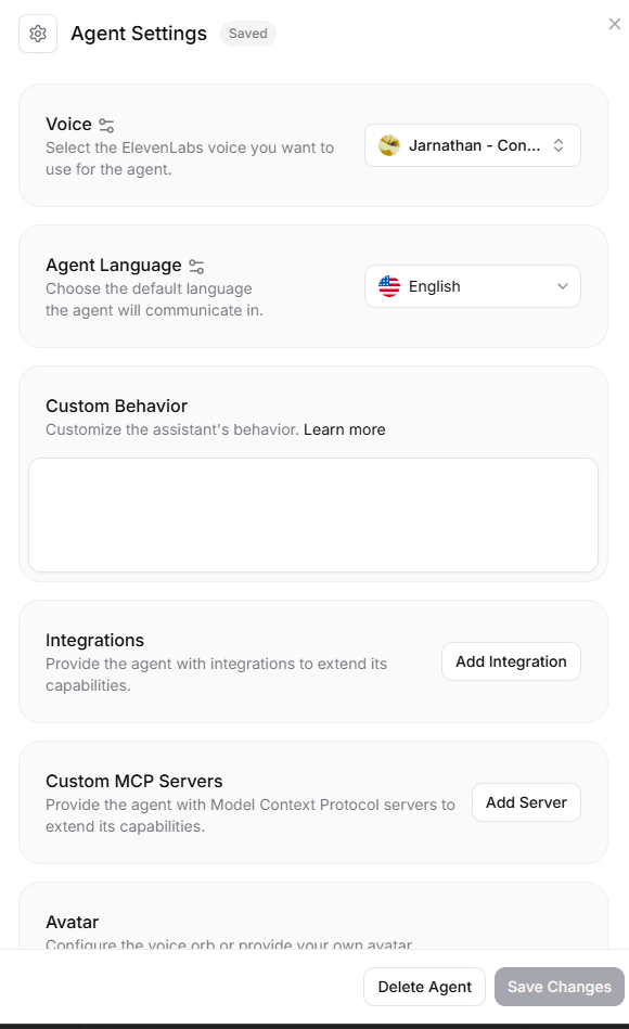11AI Agent Settings