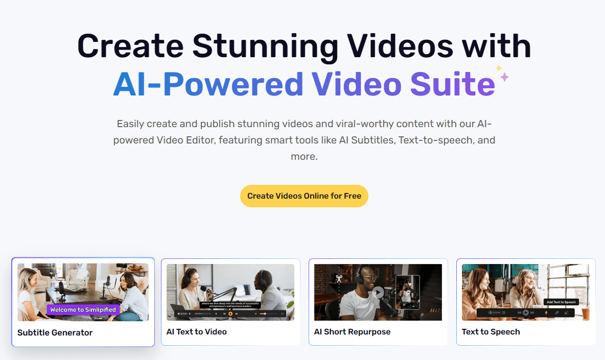 Simplified AI Video