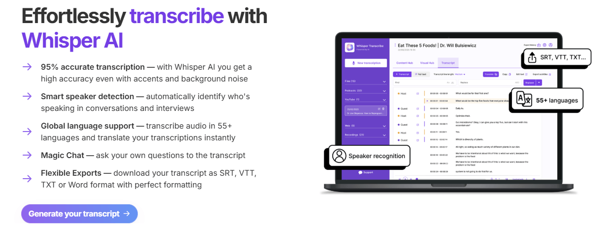 WhisperTranscribe Transcription