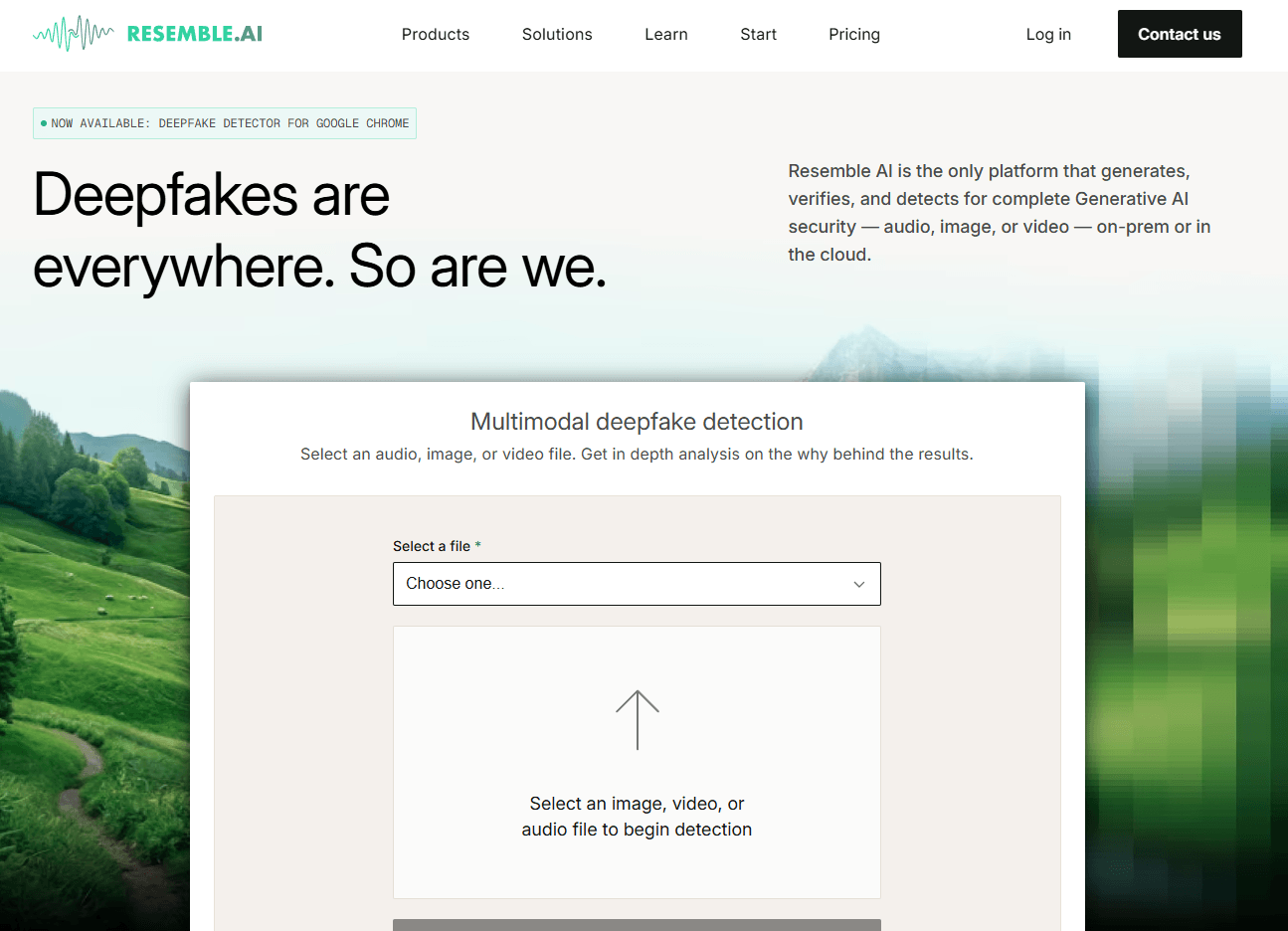 Resemble AI Homepage