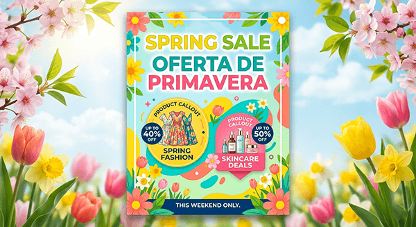 Bilingual Store Sale Poster