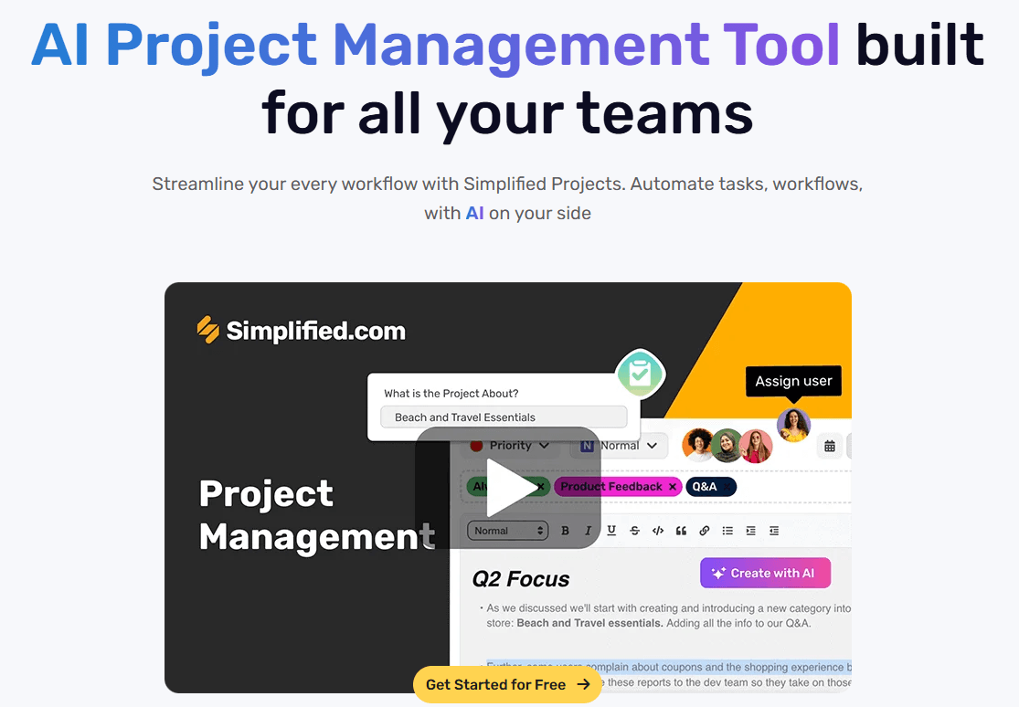 Simplified AI Project Management