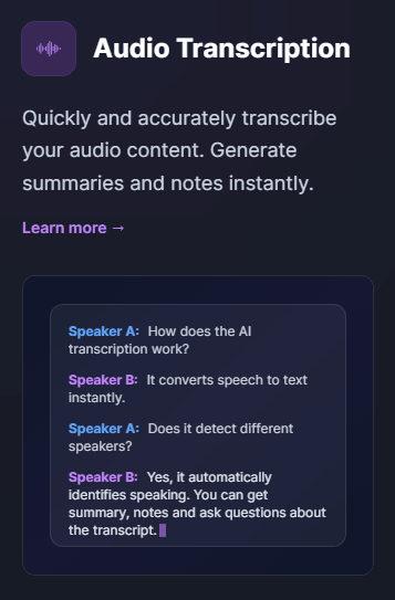 Easy-Peasy.AI Audio Transcription