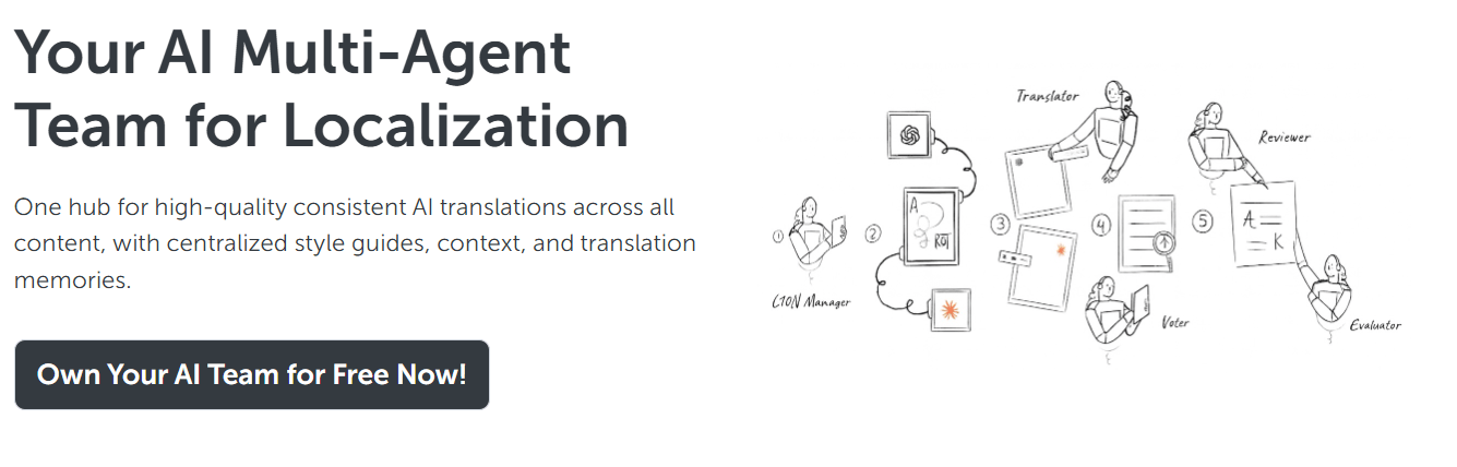 OneSky AI multi-agent localization hero section