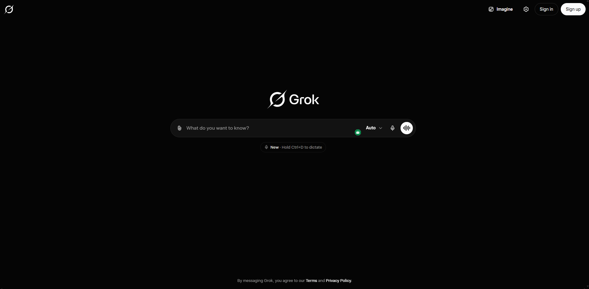 Grok Main Interface