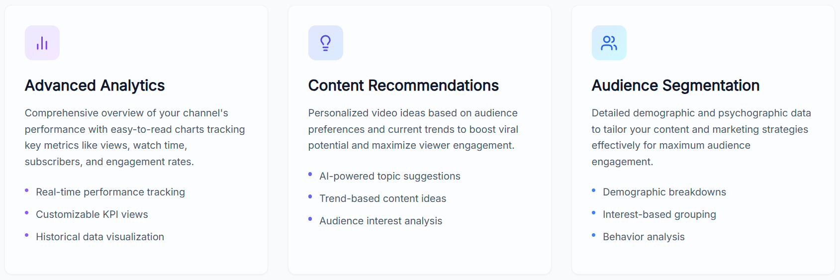 VidStats Advanced Analytics and Recommendations