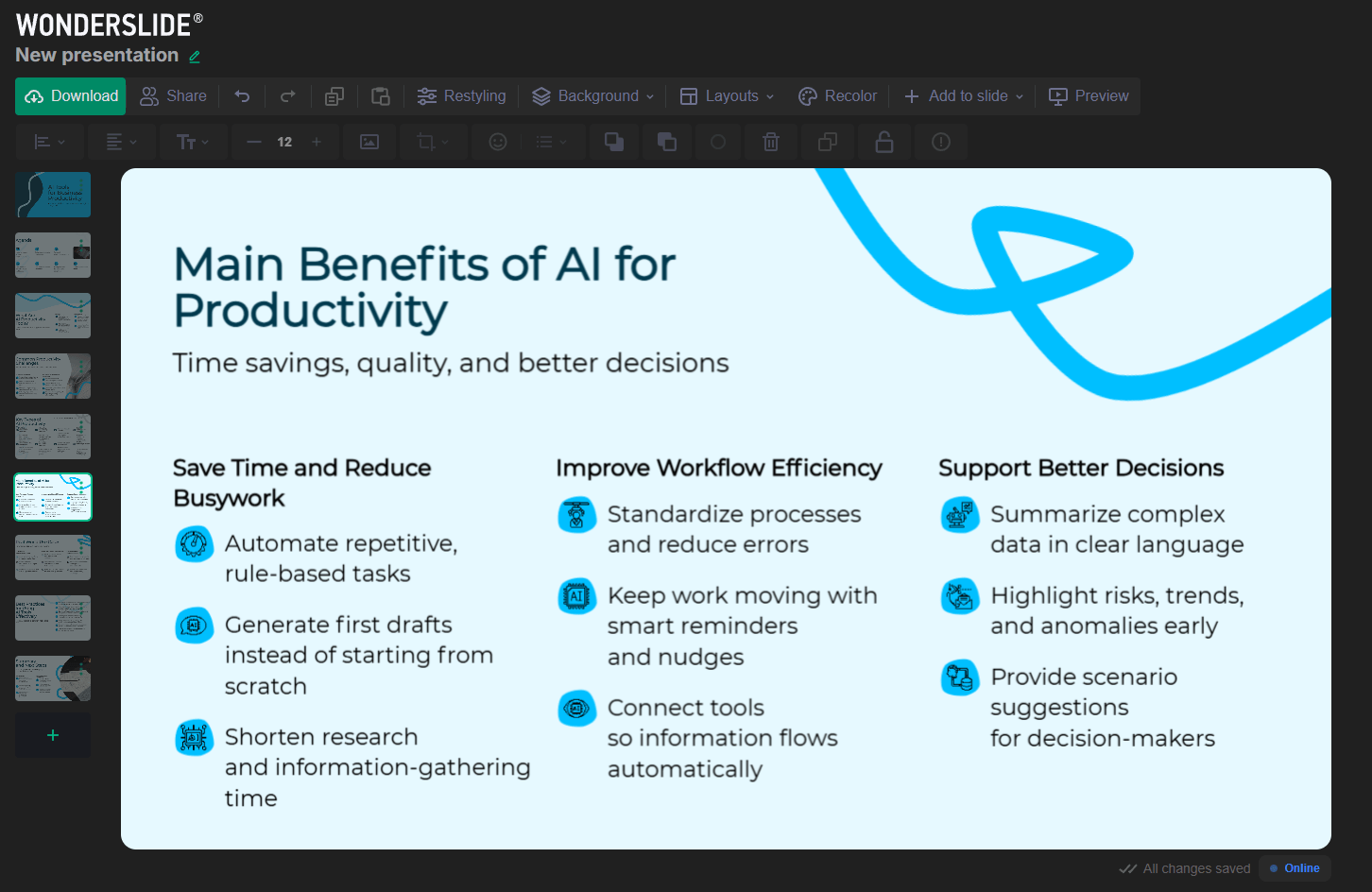 Wonderslide Sample Output Slide 5