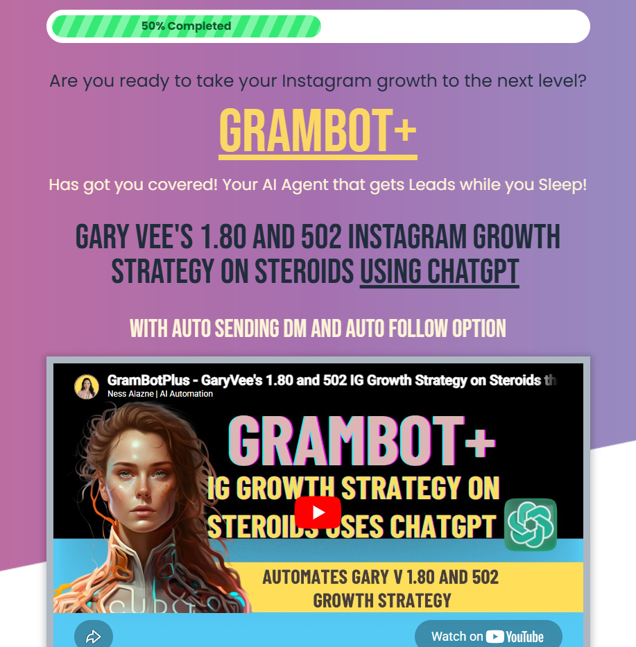 GramBot+ Homepage