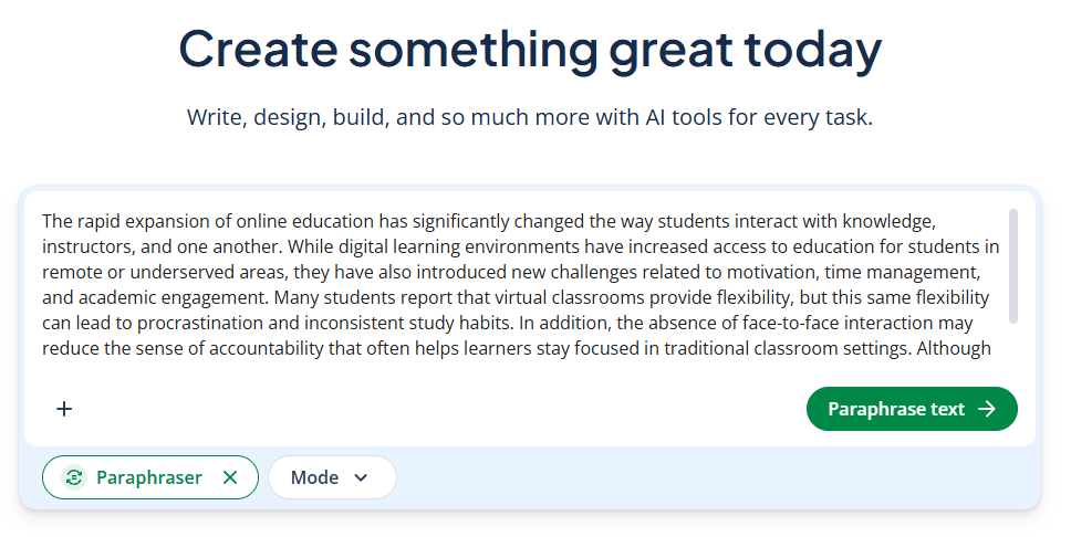 QuillBot Paraphraser