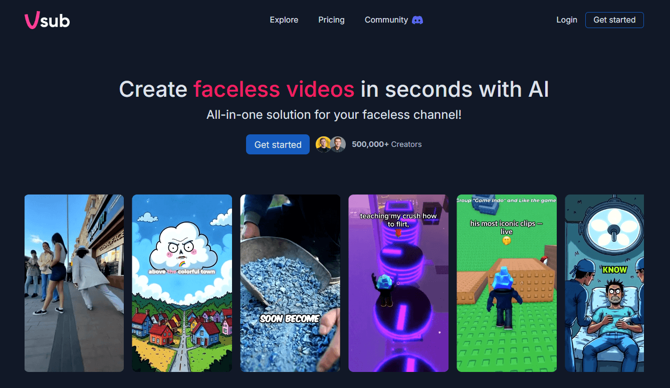 VSub Homepage