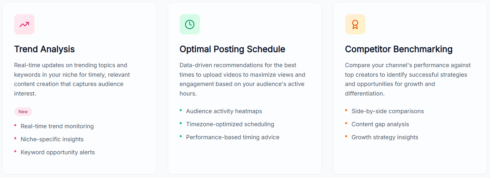 VidStats Trend Analysis and Competitor Benchmarking