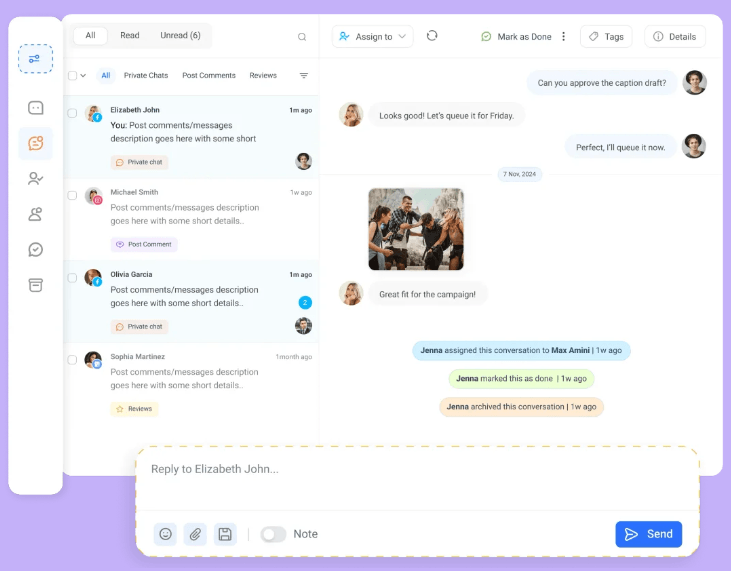 ContentStudio Engage Inbox