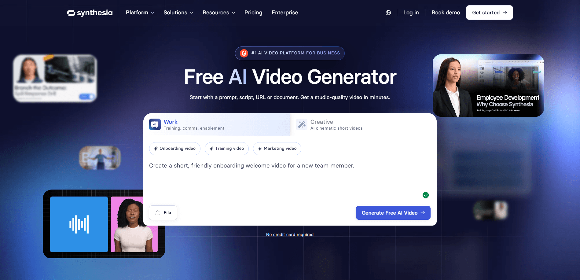 Synthesia video generator