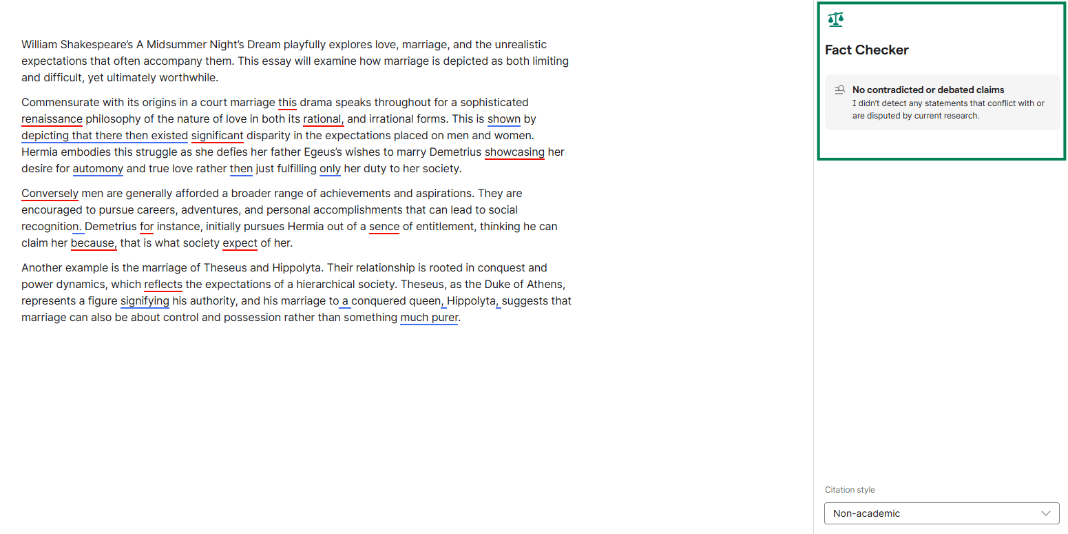 Grammarly Fact Checker