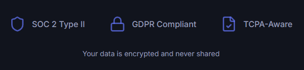 Vanilla Voice AI security and compliance badges