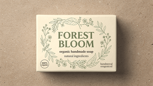 Organic Soap Packaging Forest Bloom