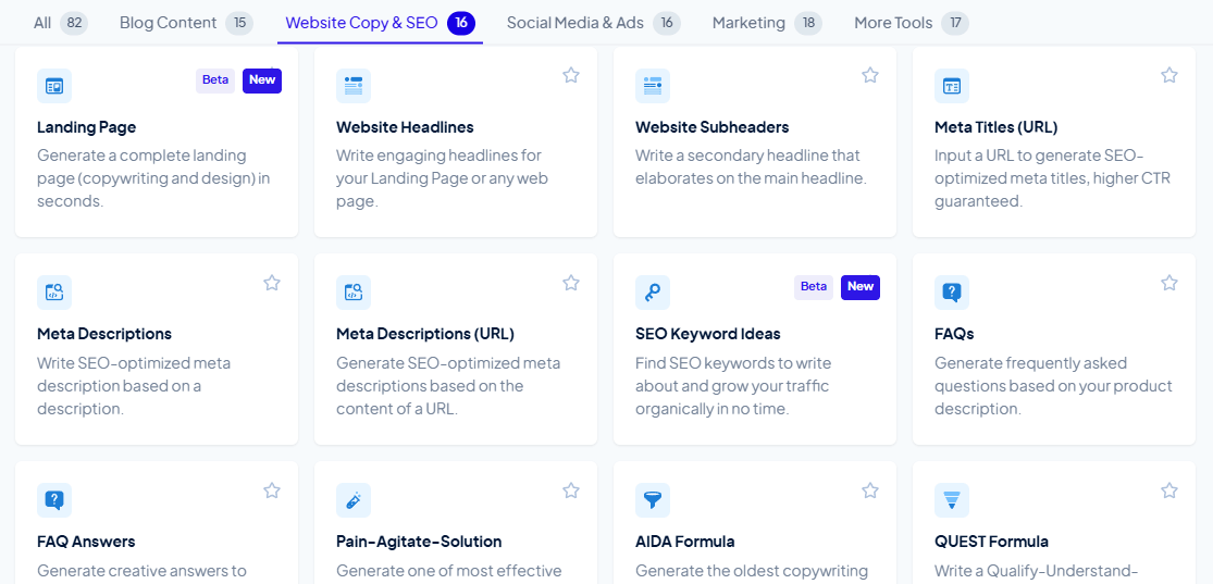 Copymatic Website Copy and SEO Tools