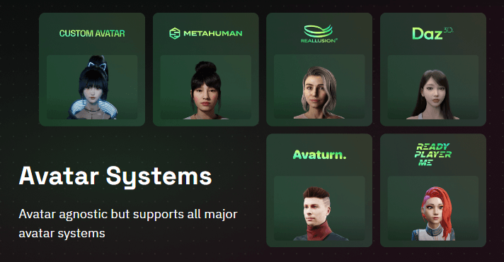 Convai supported avatar systems