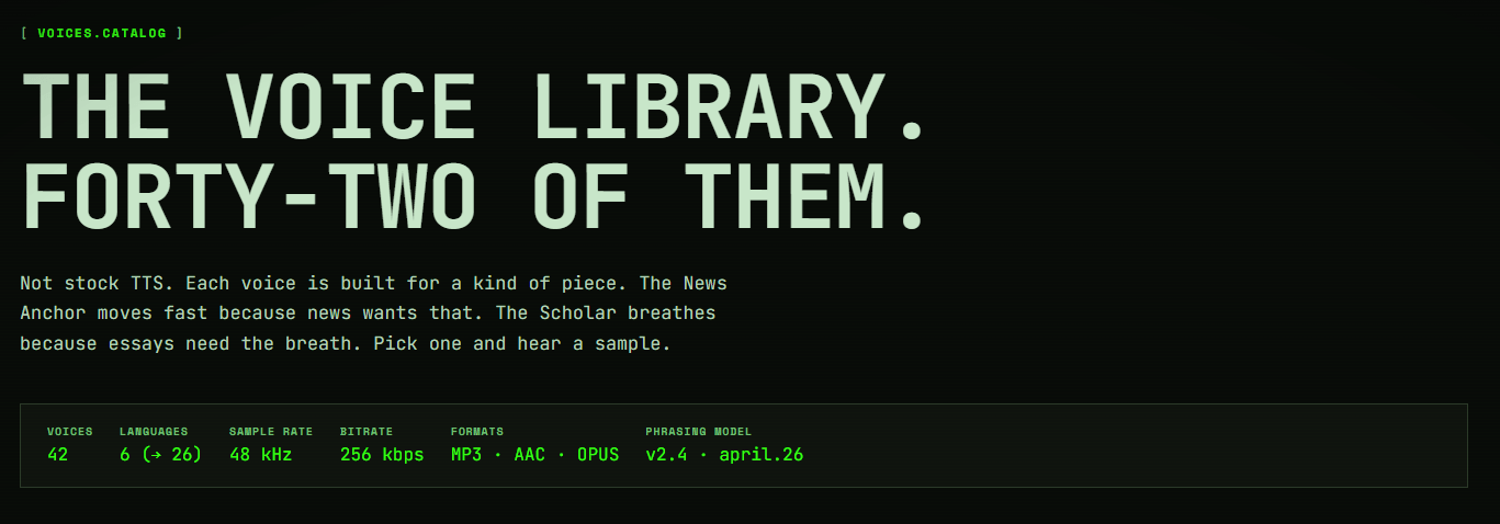 HearTheWeb Voice Library