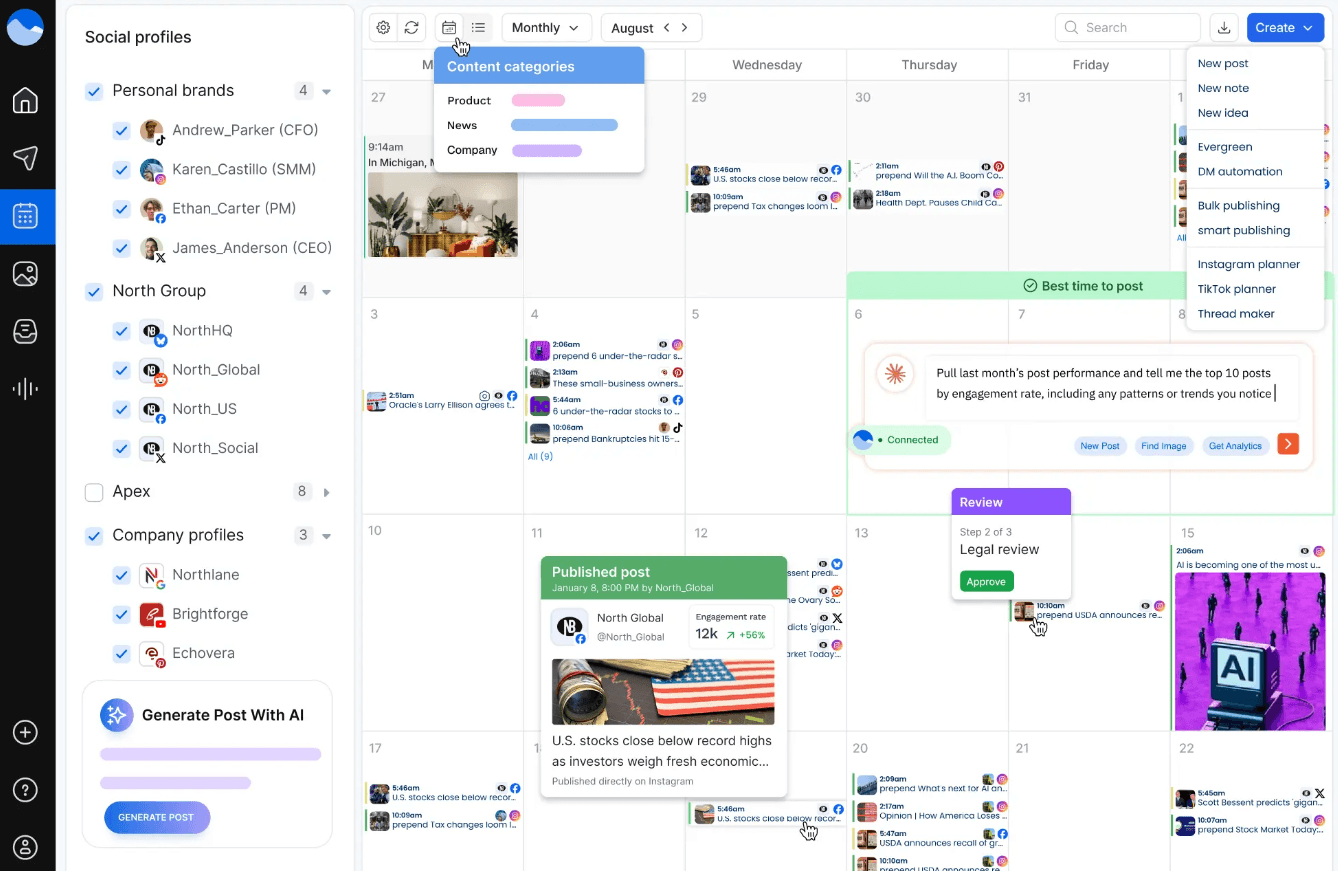Vista Social Publishing and Scheduling
