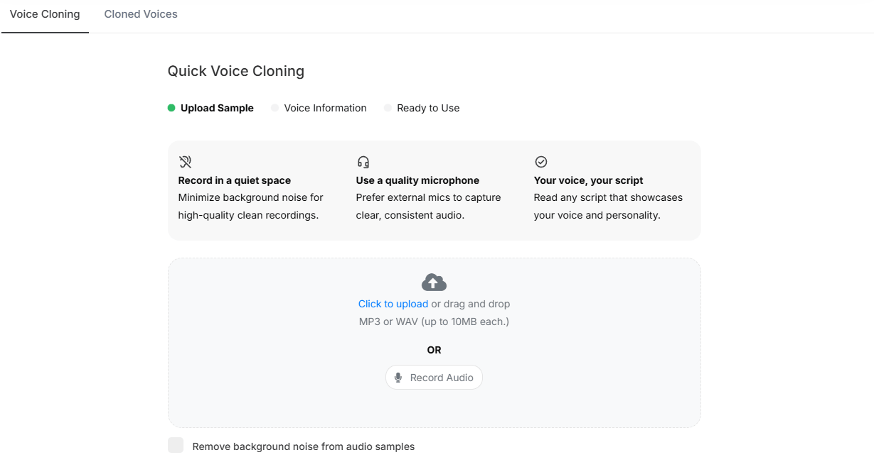 VoiceMaker Voice Cloning